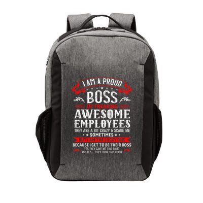 I Am A Proud Boss Of Freaking Awesome Employees Vector Backpack