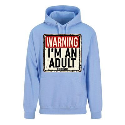 Im An Adult Technically Funny 18th Birthday 18 Year Old Men Unisex Surf Hoodie