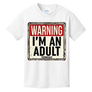 Im An Adult Technically Funny 18th Birthday 18 Year Old Men Kids T-Shirt