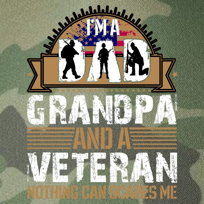 I Am A Dad Grandpa And A Veteran Nothing Can Scares Me Legacy Tie Dye Trucker Hat