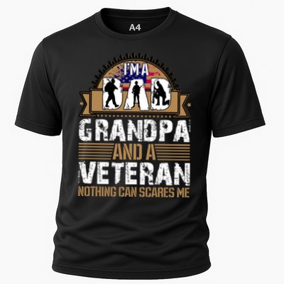 I Am A Dad Grandpa And A Veteran Nothing Can Scares Me Performance Shirt