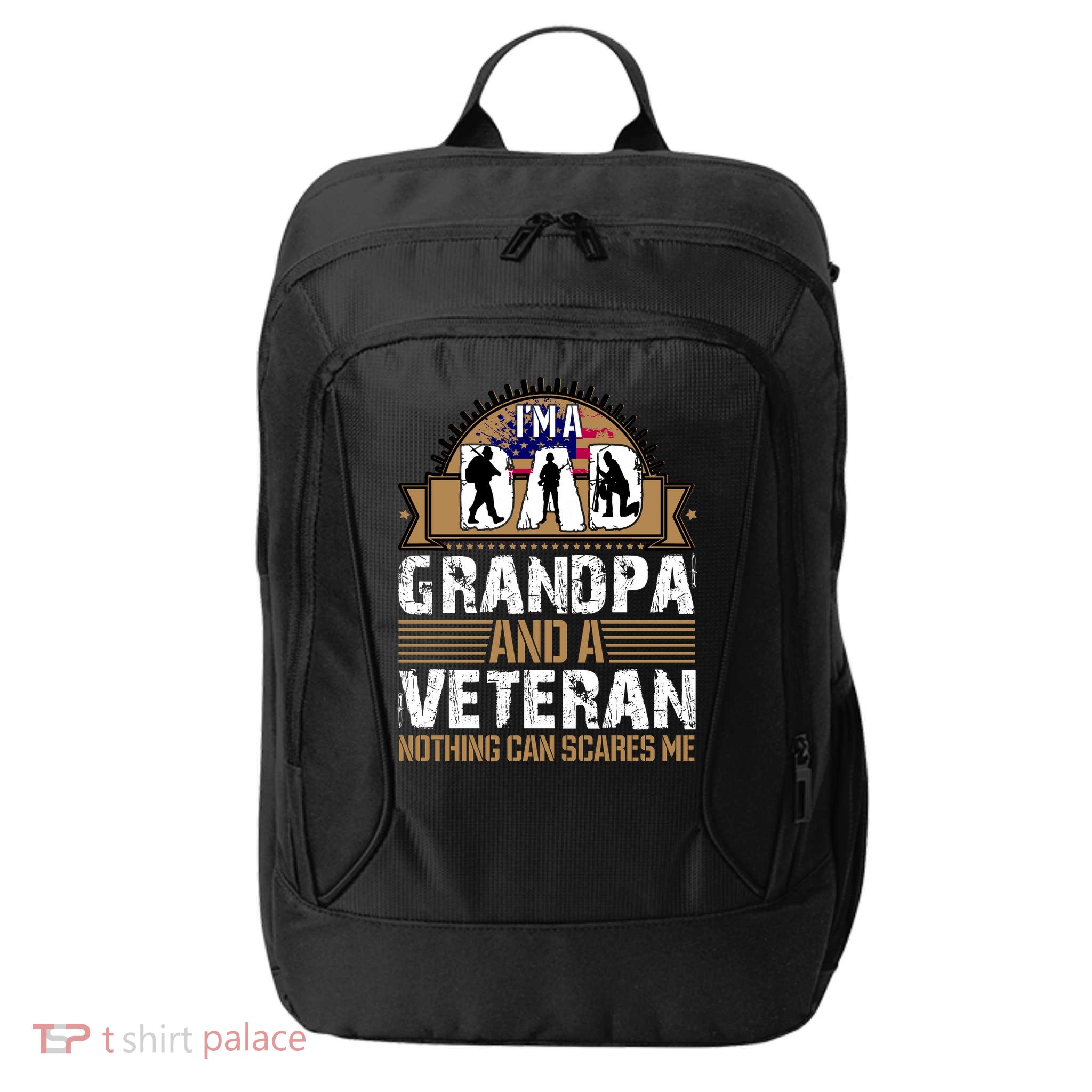 I Am A Dad Grandpa And A Veteran Nothing Can Scares Me City Backpack