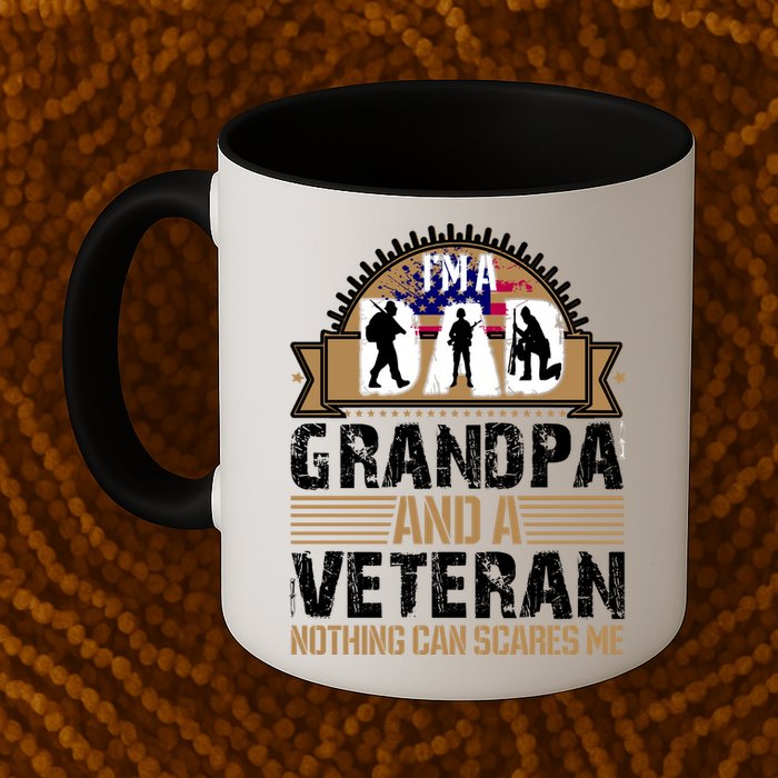 I Am A Dad Grandpa And A Veteran Nothing Can Scares Me Mug