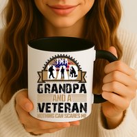 I Am A Dad Grandpa And A Veteran Nothing Can Scares Me Mug