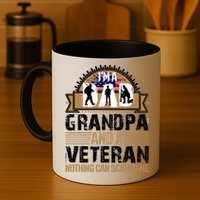 I Am A Dad Grandpa And A Veteran Nothing Can Scares Me Mug