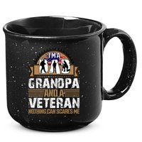 I Am A Dad Grandpa And A Veteran Nothing Can Scares Me 15oz Campfire Ceramic Mug