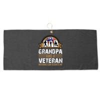 I Am A Dad Grandpa And A Veteran Nothing Can Scares Me Large Microfiber Waffle Golf Towel