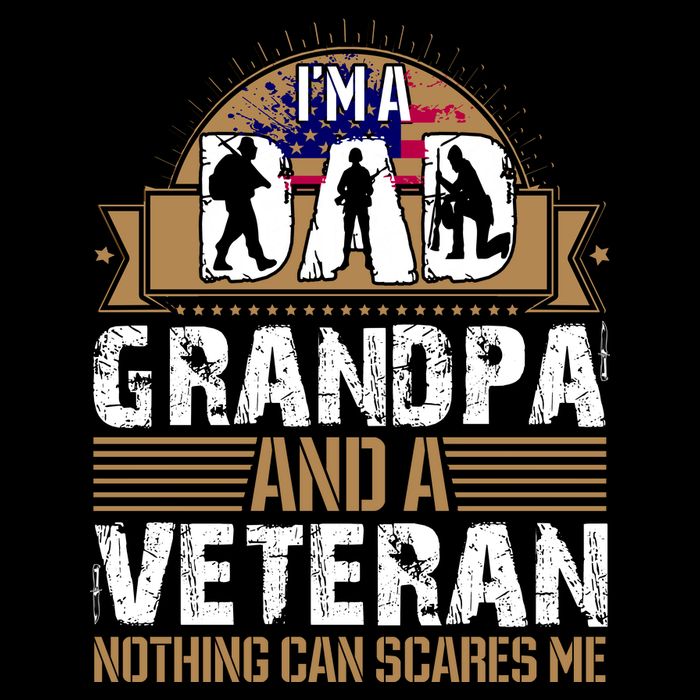 I Am A Dad Grandpa And A Veteran Nothing Can Scares Me Baby Bodysuit