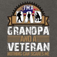 I Am A Dad Grandpa And A Veteran Nothing Can Scares Me Cotton Canvas Backpack