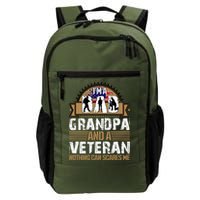 I Am A Dad Grandpa And A Veteran Nothing Can Scares Me Backpack