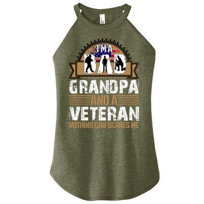 I Am A Dad Grandpa And A Veteran Nothing Can Scares Me Women's Perfect Tri Rocker Tank