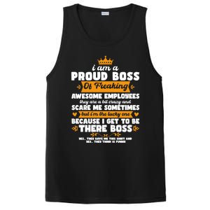 I Am A Proud Boss Of Freaking Awesome Employees Funny Tee Great Gift PosiCharge Competitor Tank