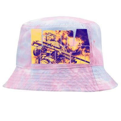 I Am A Veteran American Military Soldier Great Gift Tie-Dyed Bucket Hat