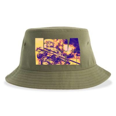 I Am A Veteran American Military Soldier Great Gift Sustainable Bucket Hat