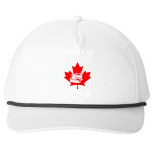 Identify As A Canadian Trucker Snapback Five-Panel Rope Hat