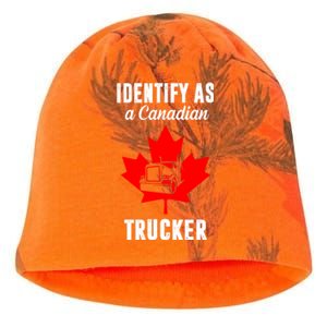 Identify As A Canadian Trucker Kati - Camo Knit Beanie