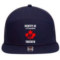 Identify As A Canadian Trucker 7 Panel Mesh Trucker Snapback Hat