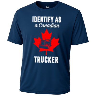 Identify As A Canadian Trucker Cooling Performance Crew T-Shirt