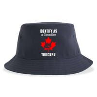 Identify As A Canadian Trucker Sustainable Bucket Hat