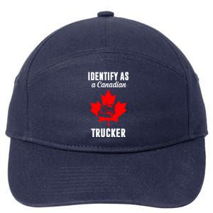 Identify As A Canadian Trucker 7-Panel Snapback Hat