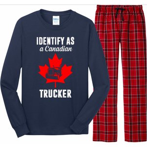 Identify As A Canadian Trucker Long Sleeve Pajama Set