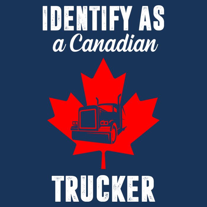 Identify As A Canadian Trucker Flatbill Hat