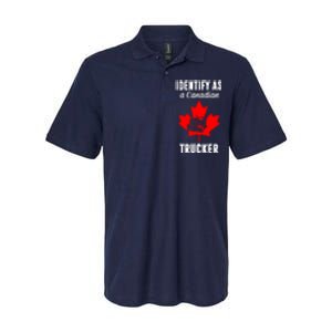 Identify As A Canadian Trucker Softstyle Adult Sport Polo