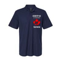 Identify As A Canadian Trucker Softstyle Adult Sport Polo