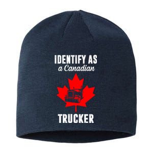 Identify As A Canadian Trucker Sustainable Beanie