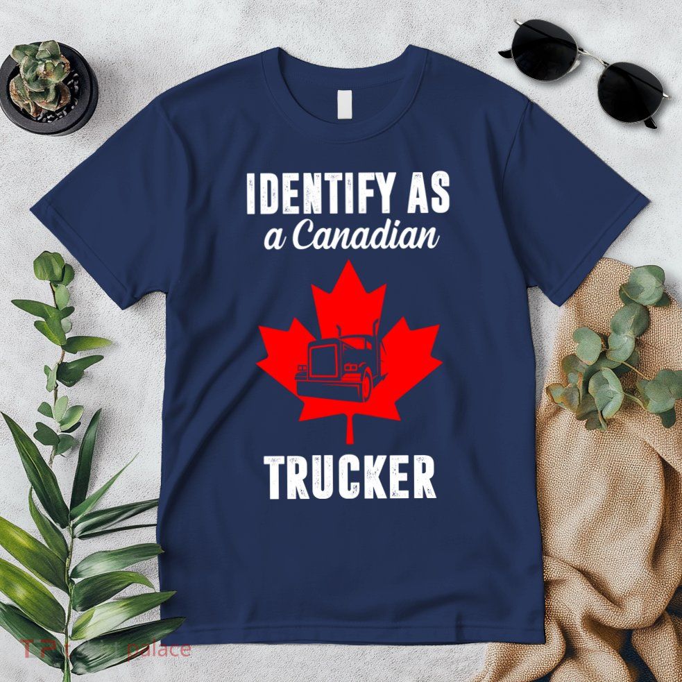 Identify As A Canadian Trucker Premium T-Shirt