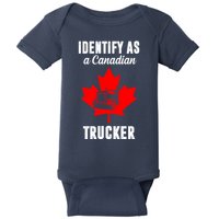 Identify As A Canadian Trucker Baby Bodysuit