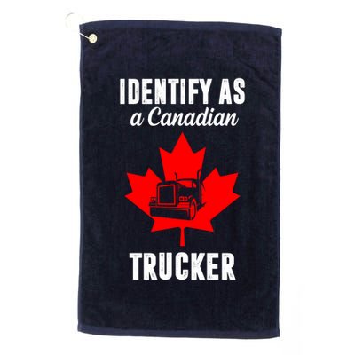 Identify As A Canadian Trucker Golf Towel