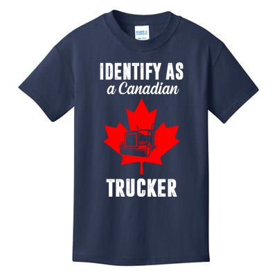 Identify As A Canadian Trucker Kids T-Shirt