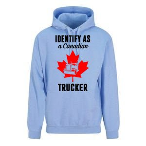 Identify As A Canadian Trucker Unisex Surf Hoodie