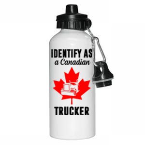 Identify As A Canadian Trucker Aluminum Water Bottle