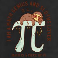 I Am A Math Genius And Sloths Lover Math Is A Piece Of Pi Cool Comfort Performance Bucket Hat