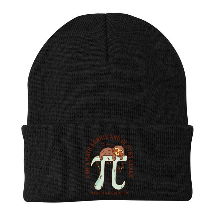 I Am A Math Genius And Sloths Lover Math Is A Piece Of Pi Beanie