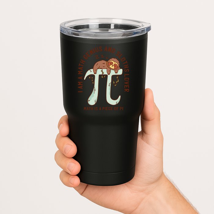 I Am A Math Genius And Sloths Lover Math Is A Piece Of Pi Tumbler