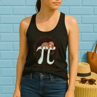 I Am A Math Genius And Sloths Lover Math Is A Piece Of Pi Womens Tank Top