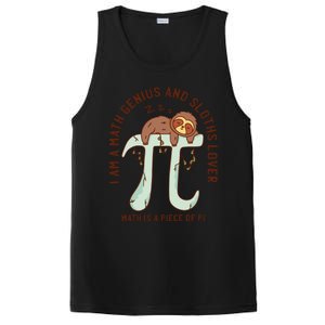 I Am A Math Genius And Sloths Lover Math Is A Piece Of Pi PosiCharge Competitor Tank