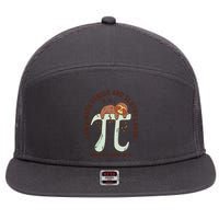 I Am A Math Genius And Sloths Lover Math Is A Piece Of Pi 7 Panel Mesh Trucker Snapback Hat