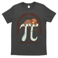 I Am A Math Genius And Sloths Lover Math Is A Piece Of Pi T-Shirt