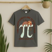 I Am A Math Genius And Sloths Lover Math Is A Piece Of Pi T-Shirt