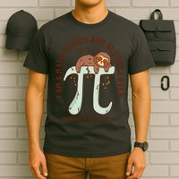 I Am A Math Genius And Sloths Lover Math Is A Piece Of Pi T-Shirt