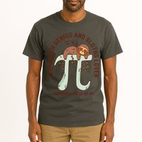 I Am A Math Genius And Sloths Lover Math Is A Piece Of Pi Tall T-Shirt