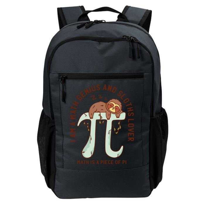 I Am A Math Genius And Sloths Lover Math Is A Piece Of Pi Daily Commute Backpack
