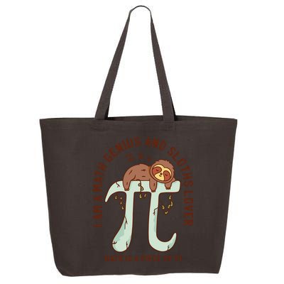 I Am A Math Genius And Sloths Lover Math Is A Piece Of Pi 25L Jumbo Tote