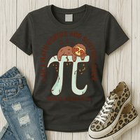 I Am A Math Genius And Sloths Lover Math Is A Piece Of Pi Womens T-Shirt