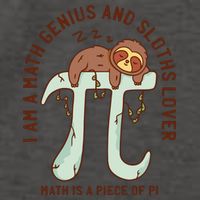 I Am A Math Genius And Sloths Lover Math Is A Piece Of Pi Vector Backpack
