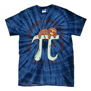 I Am A Math Genius And Sloths Lover Math Is A Piece Of Pi Tie-Dye T-Shirt